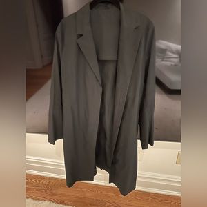 COS black cotton/nylon coat